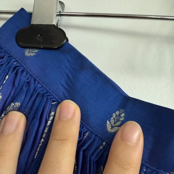 Elegant Royal Blue Embroidered Lehenga - Picture 12 of 13